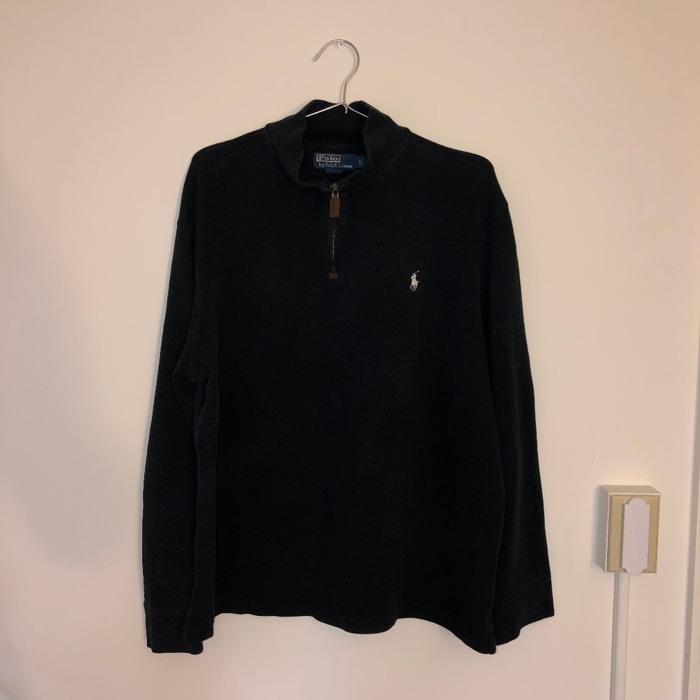 Polo Ralph Lauren Black Quarter Zip (L)